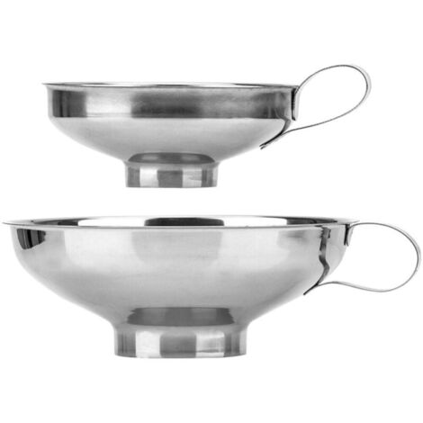 Acier Inoxydable Entonnoir de Confiture 2pcs Entonnoir de conserve cuisine pour le transport de Liquides Huiles Poudres Haricots et Confitures (1/5)