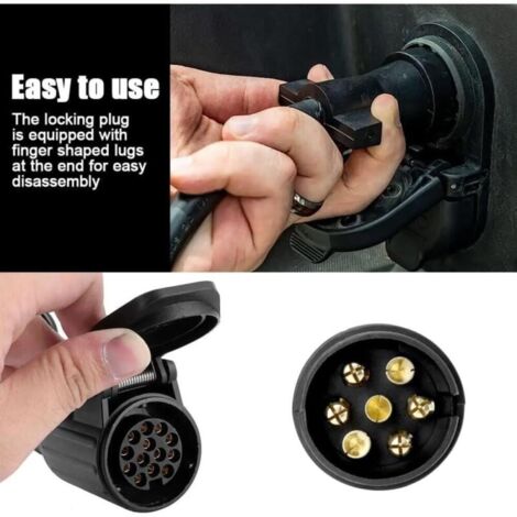Câble Extension Remorque 13 Broches Spirale 1,6m - Rallonge Faisceau Remorque Plug & Play