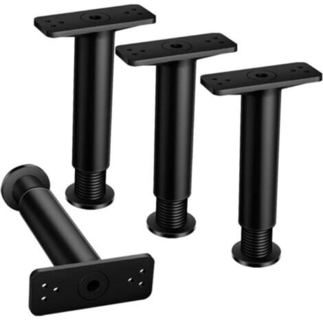 4 pieds de meubles, pieds de meubles réglables 15-25 cm, pieds de canapé, pieds de meubles avec vis de montage, supporte plus de 600 kg, convient aux armoires, meubles TV (1/4)