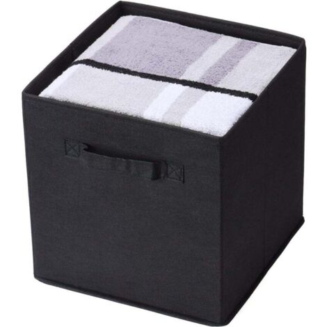 Lot de 1 boîte de rangement pliables en tissu et tiroir de rangement pour placard et jouets, Boîte de rangement multifonctionnelle de type tiroir,  noir (1/5)