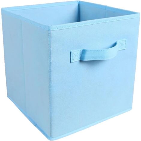 Lot de 1 boîte de rangement pliables en tissu et tiroir de rangement pour placard et jouets, Boîte de rangement multifonctionnelle de type tiroir,  Bleu (1/4)