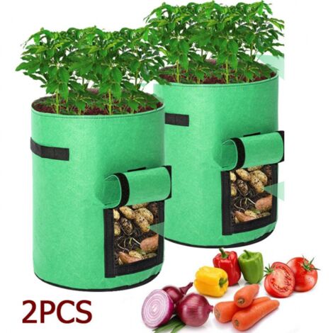 2 sacs de plantation, sac de plantation, 10 gal, 43 l, Les sacs de culture conviennent à une variété de plantes (1/3)