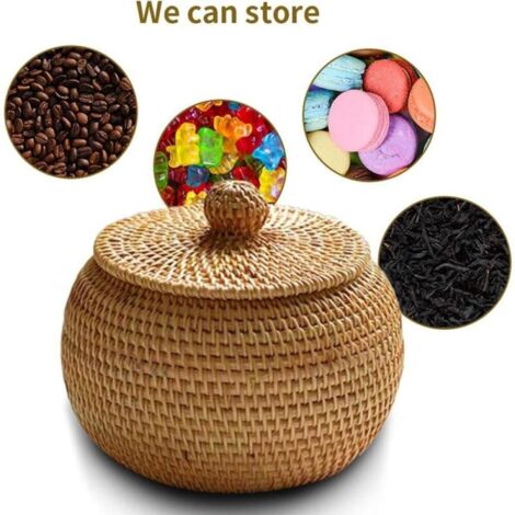 Petit Panier En Osier Avec Couvercle Petit Panier En Osier Avec Couvercle
