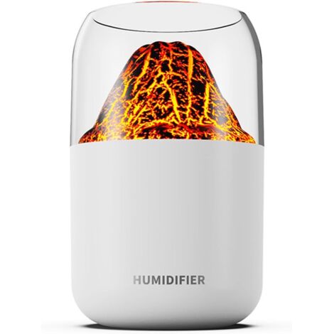 Humidificateur d'air portable 300 ml Petit volcan cool Veilleuse LED - USB - Humidificateur de bureau 2 modes Changement de couleur - Humidificateur de lumière d'ambiance (1/5)