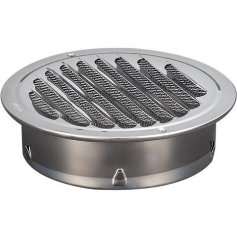 Grille de ventilation ronde en acier inoxydable 100 mm Grille de ventilation en métal (1/4)