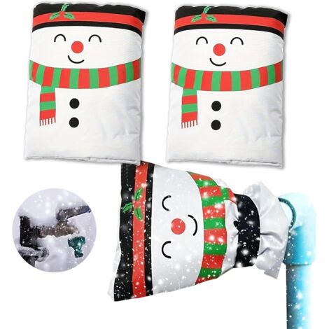 Faucet Covers for Winter Freeze Protection, for Freeze Protection Outdoor Faucet Cover, Faucet Freeze Protector Reusable Insulated Faucet Covers Christmas Gloves Suitable for faucets 2PCS 15×21CM (1/5)