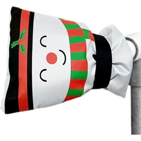 Protecteur De Robinet Extérieur Couverture Isolante Anti-Gel Décorative Bonhomme de Neige Noël - Isolation Antigel Pour Tuyau Arrosage Jardin Décoration Maison Fêtes 18×22CM (1/5)