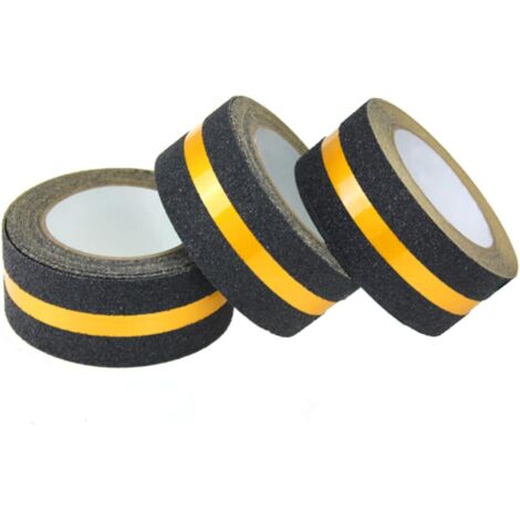 Lot de 3 Avertissement de Antidérapant pour Sécuriser Escaliers et Zones Sombres Ruban Adhésif Ruban Antidérapant Adhésif, 5cm×5m Ruban Autocollant Anti-Dérapante (1/5)