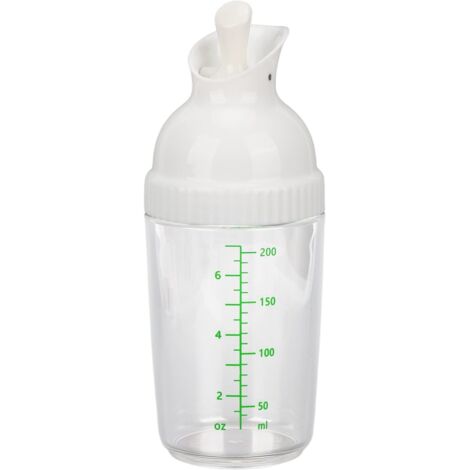 Récipient à vinaigrette, empêche les fuites, résistant aux gouttes, shaker à vinaigrette de 200 ml pour la cuisine(Blanc) (1/5)
