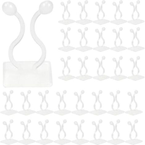 Plante Grimpante Support Clips 50 Pcs Crochet Fixateur Mural Auto-adhésif Support pour Plantes Grimpantes Décoration de la Maison (Blanche) (1/5)
