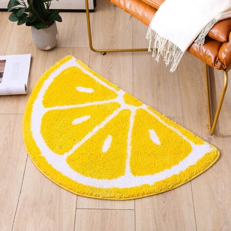 Paillasson tranches de citronan tidérapant pour décoration d'intérieur, salon, chambre à coucher, salle de bain, tapis d'intérieur lavable en machine, 50 x 80 cm (1/4)