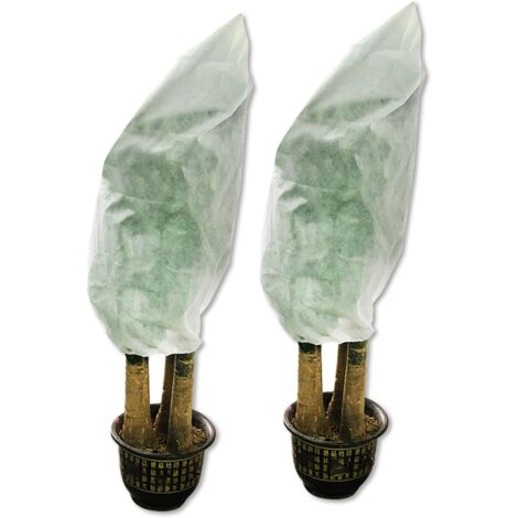 Lot de 2 Housses de protection contre les escargots pour plantes de jardin, sacs de protection contre le gel pour plantes d'hiver pour plantes, arbres, arbustes, 190 × 220 cm, blanc (1/5)