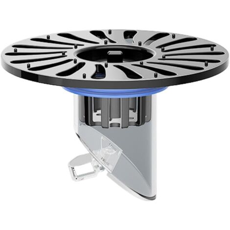 Siphon de sol de douche domestique, vanne de vidange anti-odeurs, acier inoxydable et matériau ABS, blocage anti-reflux, 7,2 x 5 x 3 cm, gris-bleu (1/5)