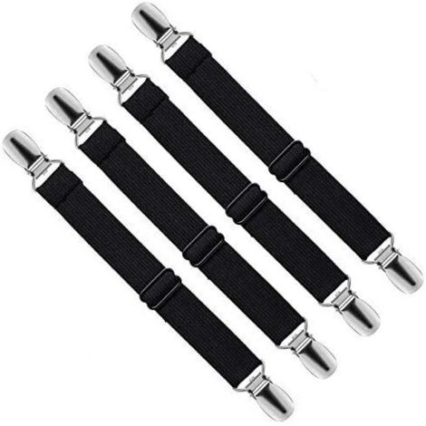 Cadre de drap-housse réglable en 4 parties, extensible jusqu'à 220 cm, adapté aux draps de canapé, housses de planche à repasser, noir (1/5)