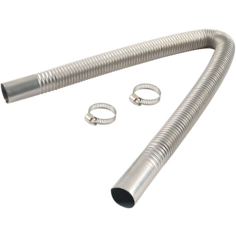 Tuyau d'échappement flexible pour gaz diesel, diamètre intérieur du tuyau d'échappement du chauffage de voiture : 2,5 cm/1 pouce, 60 cm (1/4)