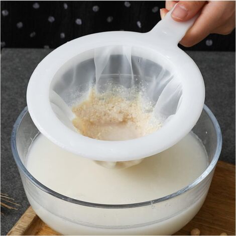 Kitchen Sieve Fine Mesh Plastic 100/200/400 Mesh with Handle Hook, Food Filter, for Jam Without Seeds, Flour, Yogurt, Soy Milk 24 x 14.8 cm (200 Meshs) (1/5)