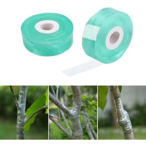 Greffage Ruban, 2 Pièces 4cm Rubans de Greffage, Pepiniere Greffage Ruban Etirable Auto Adhesive Biodegradables, Greffe Ruban Adhésif sans Danger et respectueux de l'environnement (Vert) (1/3)