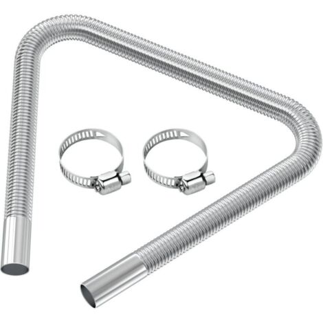 Tuyau d'échappement flexible pour gaz diesel, diamètre intérieur du tuyau d'échappement du chauffage de voiture : 2,5 cm/1 pouce, 100 cm (1/4)