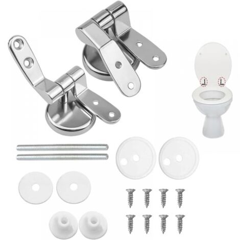 YUCKMZ Lot de 2 Charnières pour Abattant WC Fixation Compatible avec Roca Dama Senso Giralda Toilettes AI0002100R YUCKMZ Lot de 2 Charnières pour Abattant WC Fixation Compatible avec Roca Dama Senso Giralda Toilettes AI0002100R