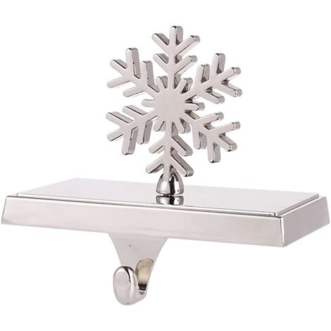 Crochet pour bas de Noël, crochet pour chaussettes, crochet pour chaussettes de Noël, fer à repasser (crochet flocon de neige de Noël + base) (1/5)