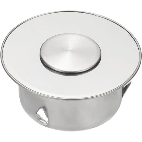 Bouchon pour Tuyau, Cache-trou de cheminée, Cache Tuyau, Couvercle De Trou De Cheminée,Bouchon Cheminée Perforé en Acier Inoxydable Ø 90mm Profondeur 47mm, argent