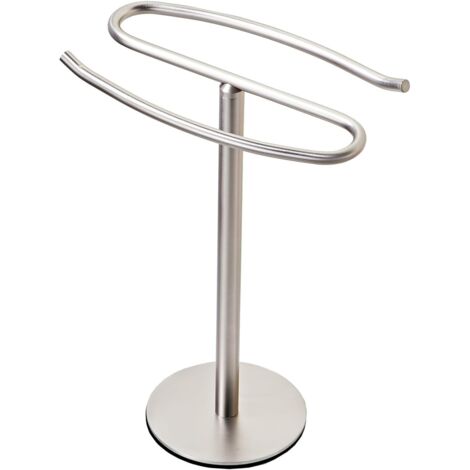 Porte-serviettes autoportant en nickel brossé, porte-serviettes en acier inoxydable pour salle de bain, cuisine, vanité, comptoir (1/5)