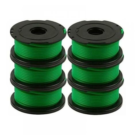 Lot de 6 bobines de fil pour débroussailleuse Black and Decker GL7033, GL8033, GL9035, de 5,9 mètres chacune. (1/4)
