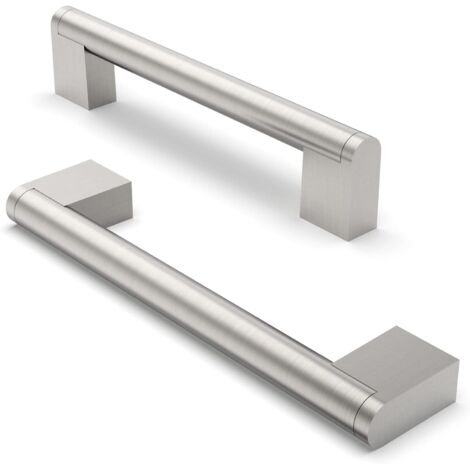 2 Pièces Poignée de Meuble, Distance de Trou de 160mm Poignées de Meubles en Acier Inoxydable Poignées de Placard Poignée d'Armoire de Nickel brossé (1/5)