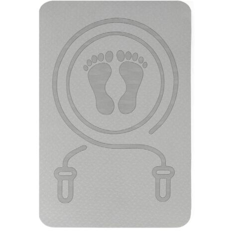 Tapis de corde à sauter (gris), tapis de fitness antidérapant et amortissant, équipement de fitness à domicile, 40 x 60 cm (1 cm d'épaisseur)