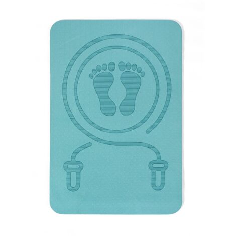 (Vert) Tapis de corde à sauter, tapis de fitness antidérapant et amortissant, équipement de fitness à domicile, 40 x 60 cm (0,6 cm d'épaisseur)
