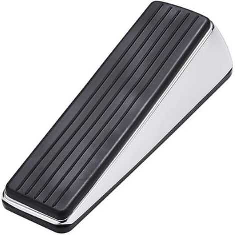 Cales de porte robustes, adaptées à toutes les surfaces de portes, de sols et de murs, chromées polies. (1/5)