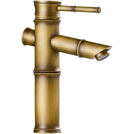Bathroom Single Handle Faucets Modern Single Hole Bathroom Lavatory Vessel Sink Faucet, robinet d'eau chaude et à eau froideo, (Antique, 2C) (1/5)