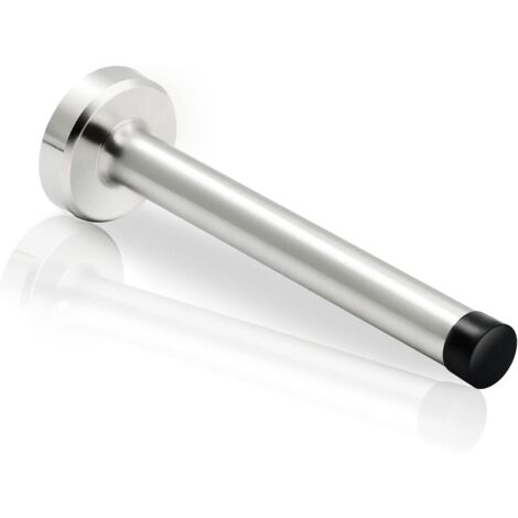 Butée de porte, butée de porte extensible de 15 cm, acier inoxydable brossé, avec coussinet en caoutchouc, argent. (1/5)