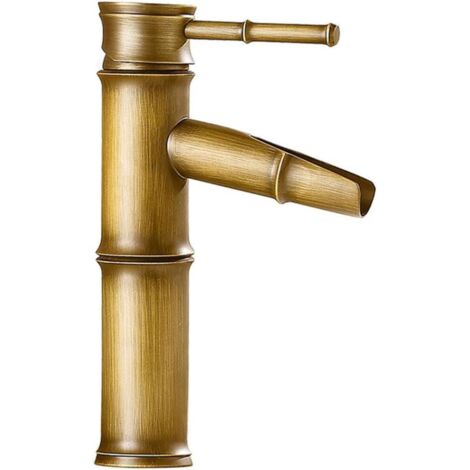 Bathroom Single Handle Faucets Modern Single Hole Bathroom Lavatory Vessel Sink Faucet, robinet d'eau chaude et à eau froideo, (Antique, 2A) (1/5)