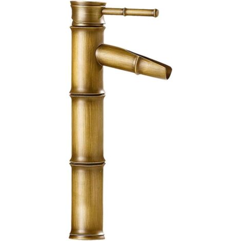 Bathroom Single Handle Faucets Modern Single Hole Bathroom Lavatory Vessel Sink Faucet, robinet d'eau chaude et à eau froideo, (Antique, 3A) (1/5)