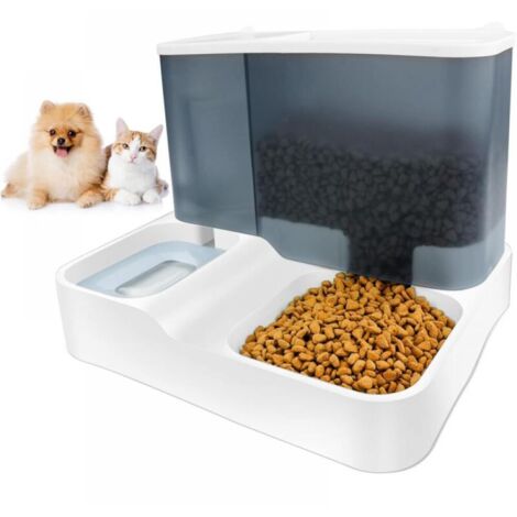 Distributeur automatique de nourriture et d'eau pour petit animal domestique 2 en 1 - 3 L - Bleu (1/5)