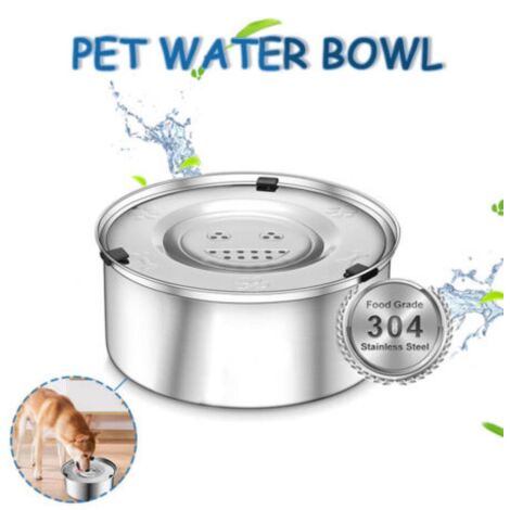Gamelle anti-éclaboussures pour chien 3 L, anti-déversement gamelle et écuelle pour chien, acier inoxydable gamelle eau chien, antidérapante et anti-déversement gamelle anti eclaboussure chien