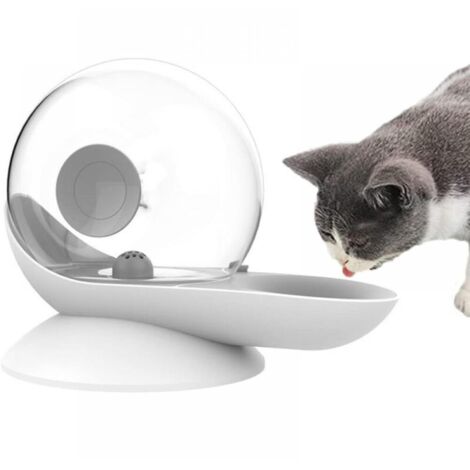 Distributeur d'eau Automatique pour Chien Chat, en Forme d'escargot, Abreuvoir à gravité pour Animaux domestiques, Fontaine Transparente Distributeur de Bol d'eau pour Chien Chats, 2.8 L,Gris (1/5)