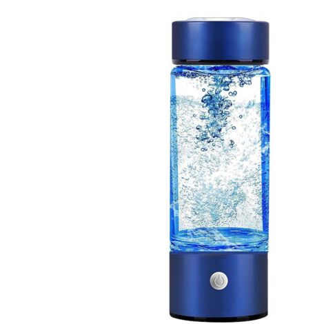 Bestyks Bouteille Hydrogène 420ml - Générateur Portable Ioniseur D'Eau, Machine à Eau Hydrogène Argent