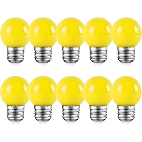 Cache ampoule E27, 2W, ampoule LED Edison, ampoule jaune pour golf, patio pour fête, noël, paquet de 10 [Classe énergétique E] (1/5)