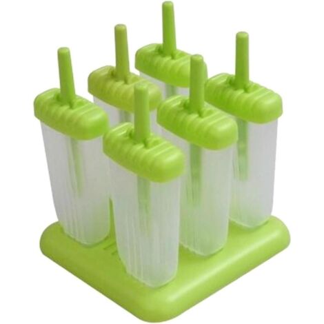 Moules à Glaces Réutilisables Forme de Cellules avec Base pour Créer des Popsicles Santé Vert (1/4)