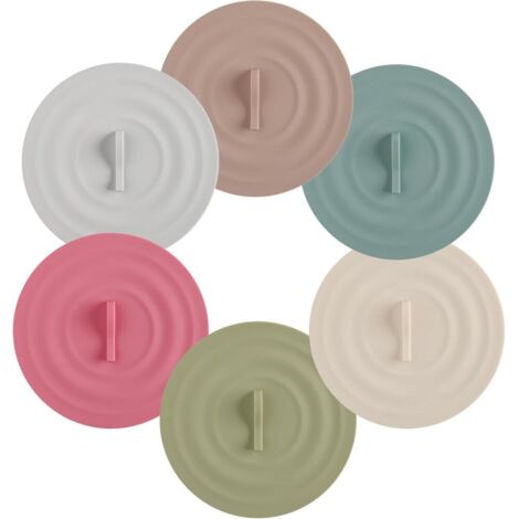 Couvercles de tasses en silicone de qualité alimentaire - 6 couleurs - Anti-poussière - Pour tasses, thé/café (1/5)