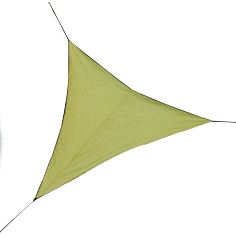 Auvent triangulaire pare-soleil extérieur de haute qualité, imperméable et résistant au soleil, Vert (3 × 3 × 3 M) (1/5)