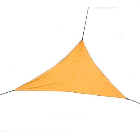 Auvent triangulaire pare-soleil extérieur de haute qualité, imperméable et résistant au soleil, Orange (3 × 3 × 3 M) (1/4)