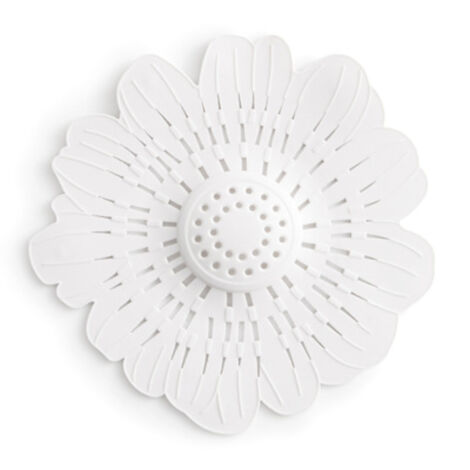 Filtre anti-cheveux pour évier de cuisine, baignoire et douche, pour éviter les bouchons. Filtre à cheveux pour évier de salle de bain, blanc (1/5)