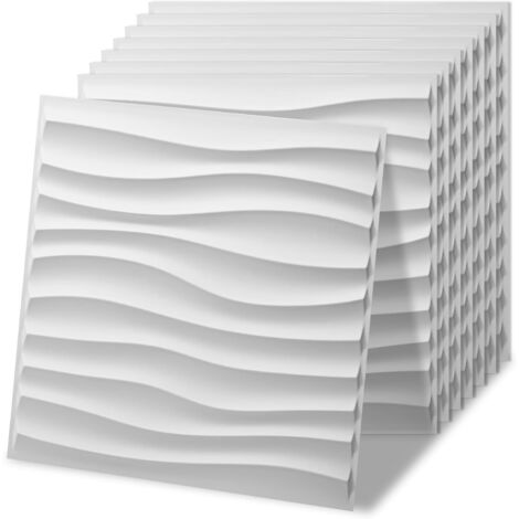 Art3d – Lot de 20 panneaux muraux décoratifs 3D, décoration murale intérieure en PVC (19 pieds carrés), 11,8" x 11,8", Blanc(A) (1/5)