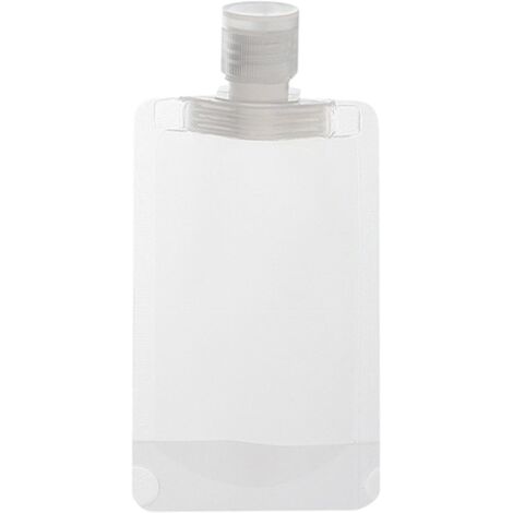 Lot de 10 sachets de voyage réutilisables pour lotions, contenants de 50 ml, flacons portables anti-fuites pour shampoing, après-shampoing et soins de la peau (1/5)