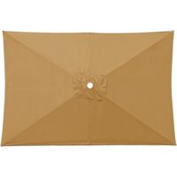 Housse de Rechange Rectangle pour Parasol de Patio à 6 Baleines Tissu de Rechange Imperméable pour Parasol d'extérieur de 2 x 3.0 m(Kaki)