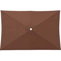 Housse de Rechange Rectangle pour Parasol de Patio à 6 Baleines Tissu de Rechange Imperméable pour Parasol d'extérieur de 2 x 3.0 m
