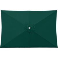 Housse de Rechange Rectangle pour Parasol de Patio à 6 Baleines Tissu de Rechange Imperméable pour Parasol d'extérieur de 2 x 3.0 m(Vert)